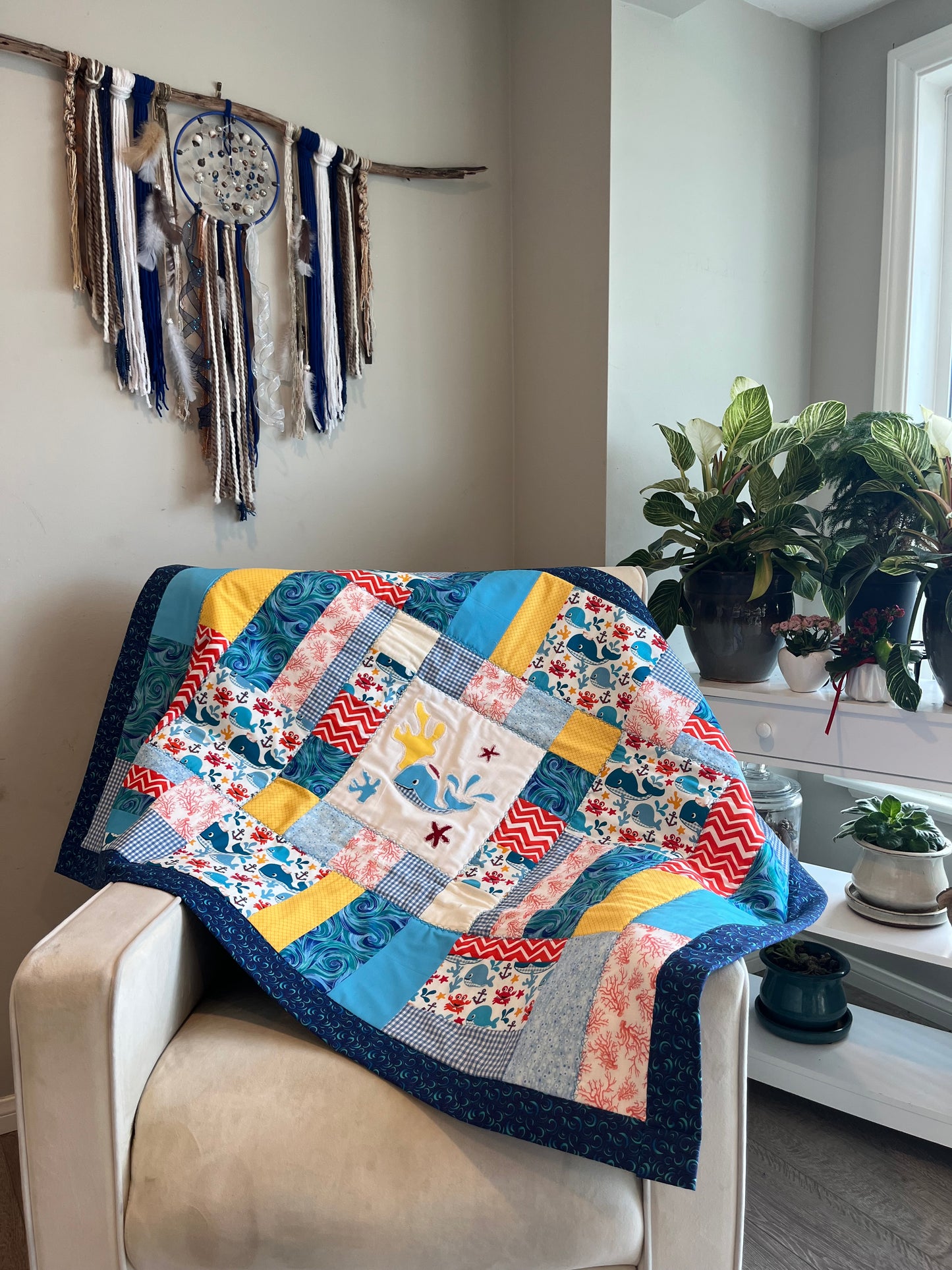 “Whale of a Time” Baby Quilt