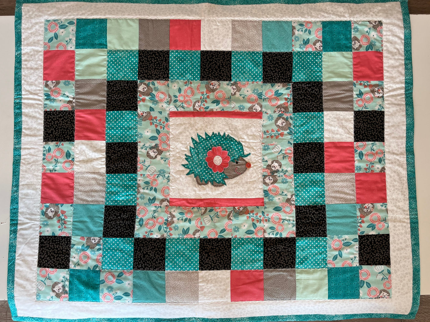 “Hedgehog Haven” Baby Quilt