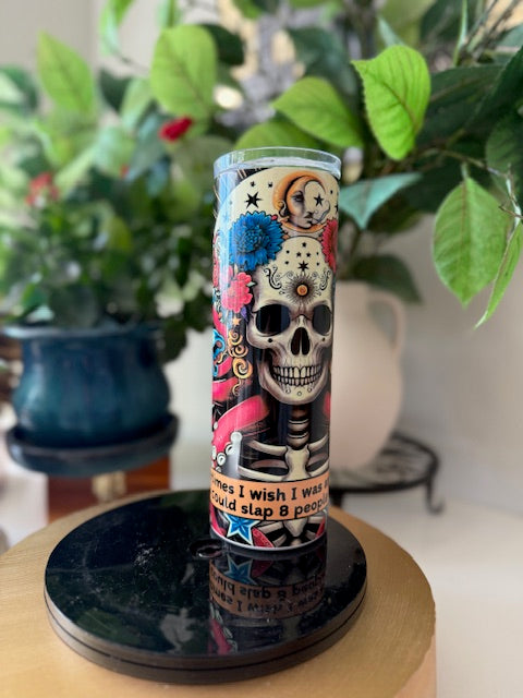 "Zero Patience Octo-Skull" Tumbler - Sassy Spirits Tarot Collection