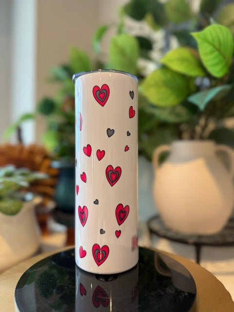 "Love & Checkers Valentine's Day" Tumbler