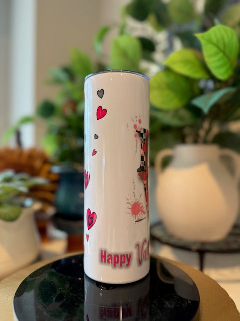 "Love & Checkers Valentine's Day" Tumbler